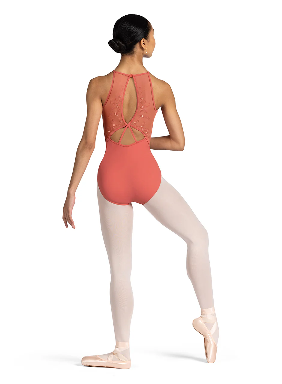 Cassia Embroidered High Neck Leotard - Image 2