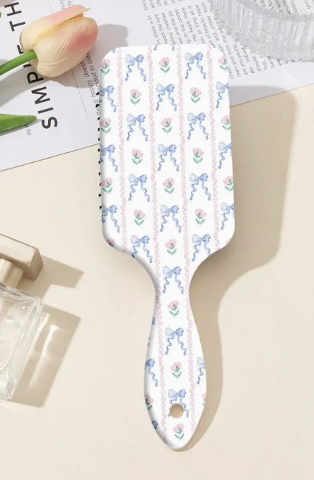 Flower Bow Print Cushion Comb