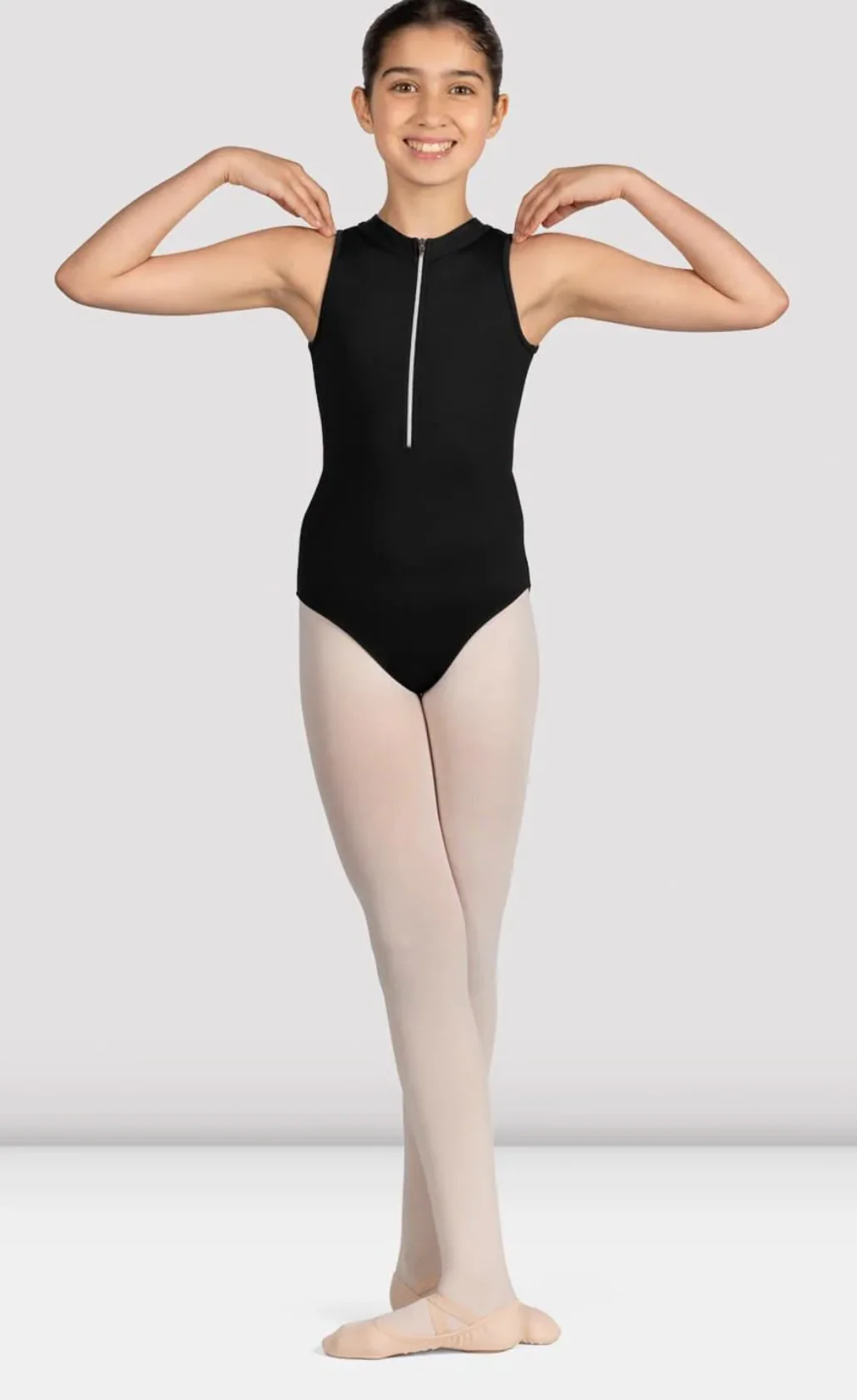 Girls Mirella Glow Girl Zip Front Leotard