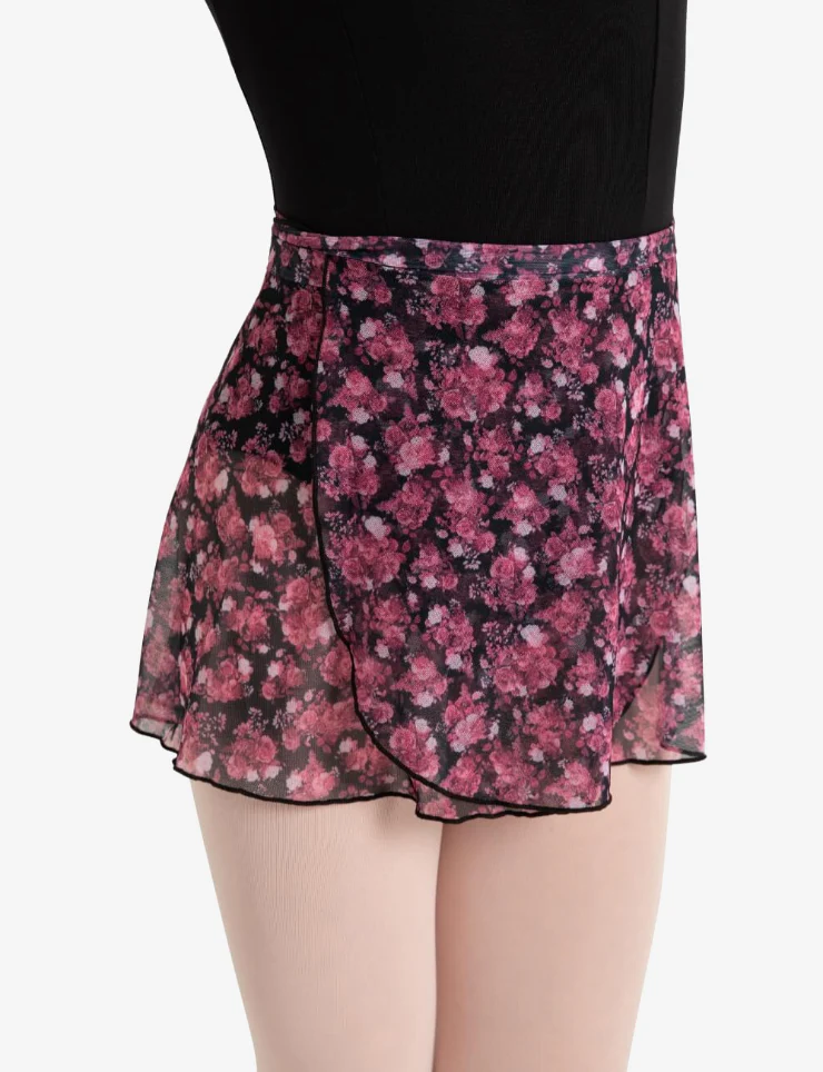 Le Jardin Printed Mesh Wrap Skirt - Image 3