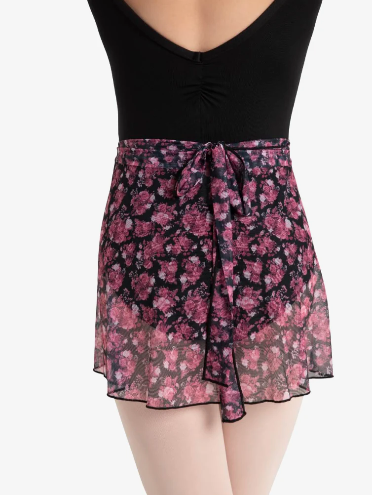 Le Jardin Printed Mesh Wrap Skirt - Image 4