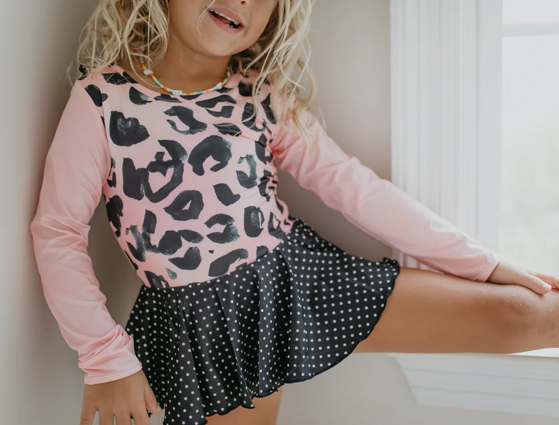 Long Sleeve Skirted Leotard - Image 7