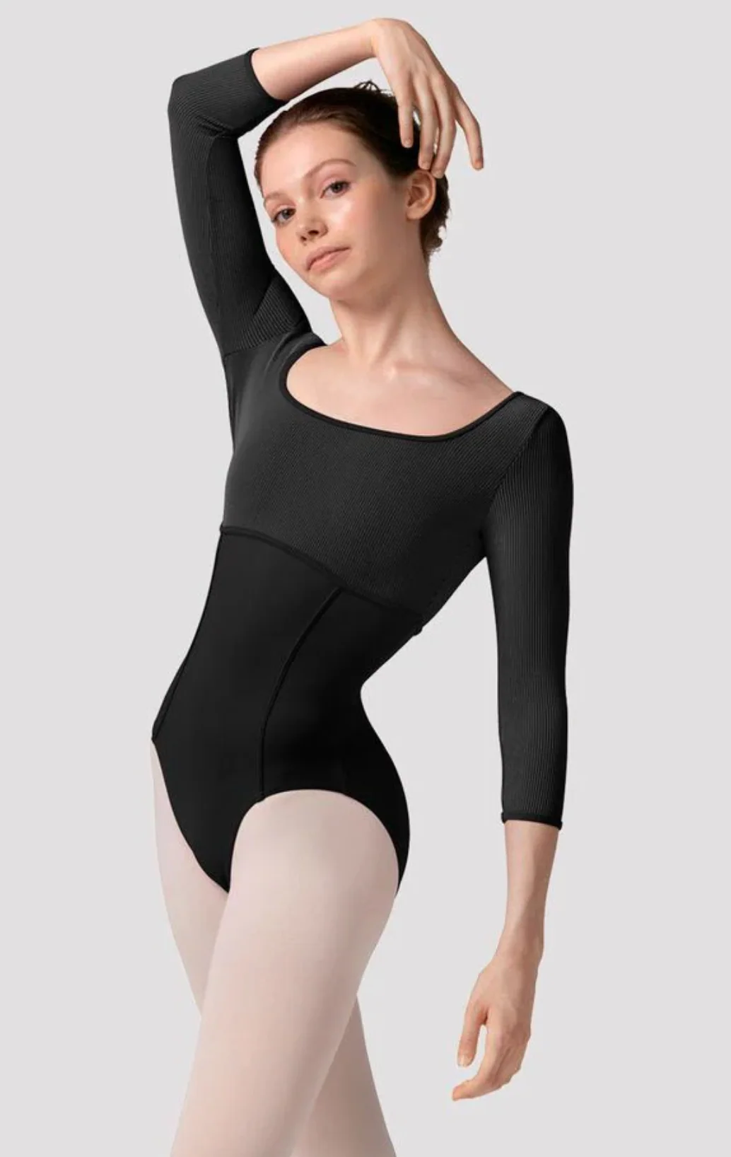 Zephyr Mesh 3/4 Sleeve Leotard - Adult